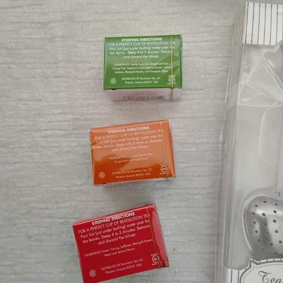 2 Tea Time Gift Sets with Heart Shaped Infuser And Three Teas - Picture 6 of 6